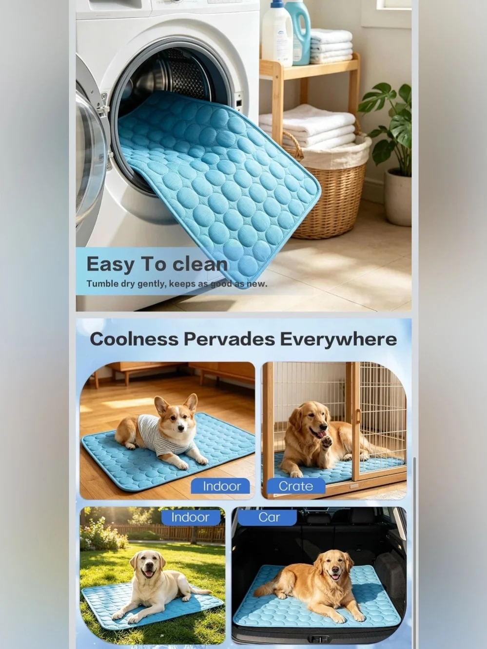 Dog Cooling Mat Cats Arc-Chill Q-Max 0.4 Wash Non-Slip Cooling Pad